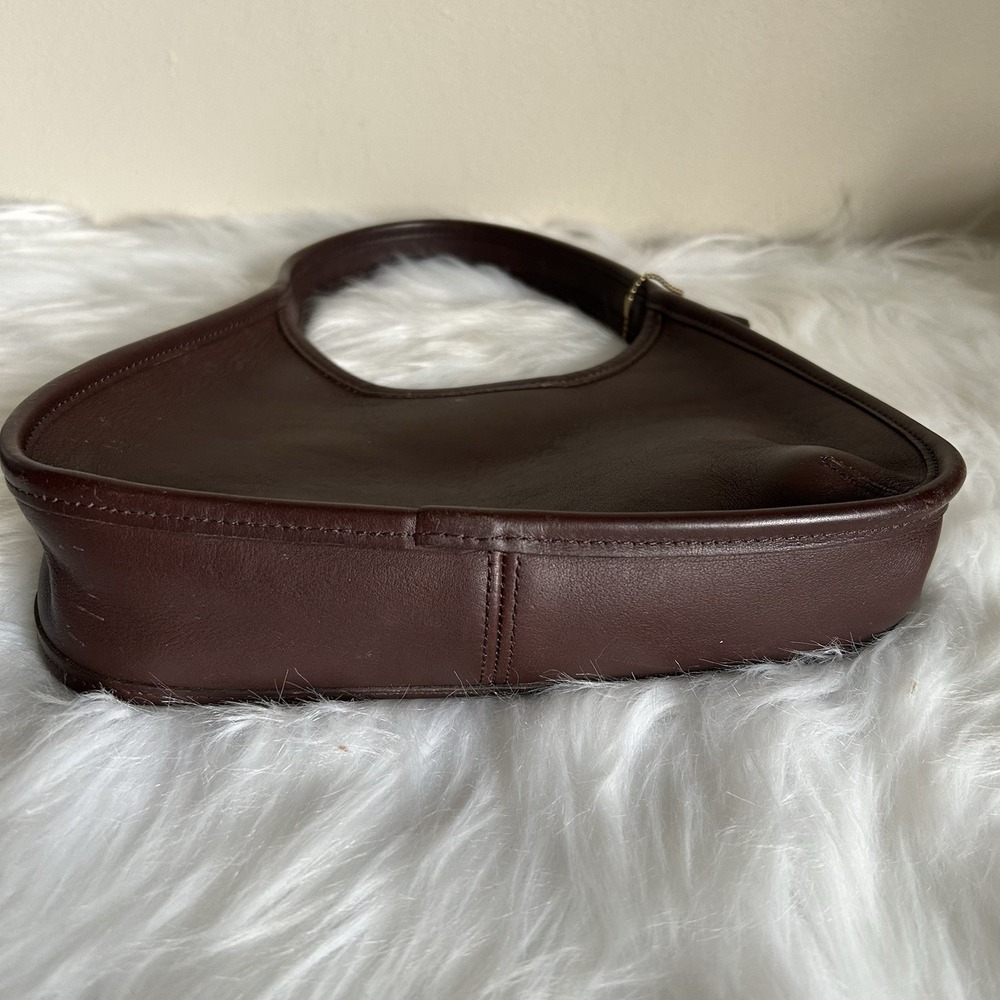 Coach Ergo 9027 Mahogany Brown Glove Tanned Leather Hobo Bag Good - Picture 6 of 11